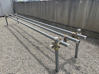 建築材料で育苗箱置場を作ってみました!