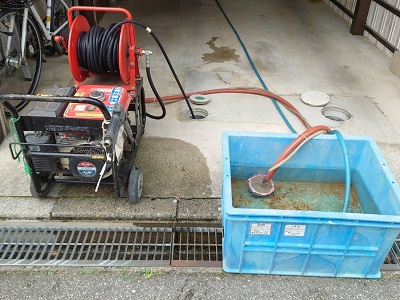 高圧洗浄で配管掃除